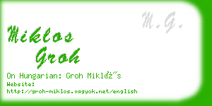 miklos groh business card